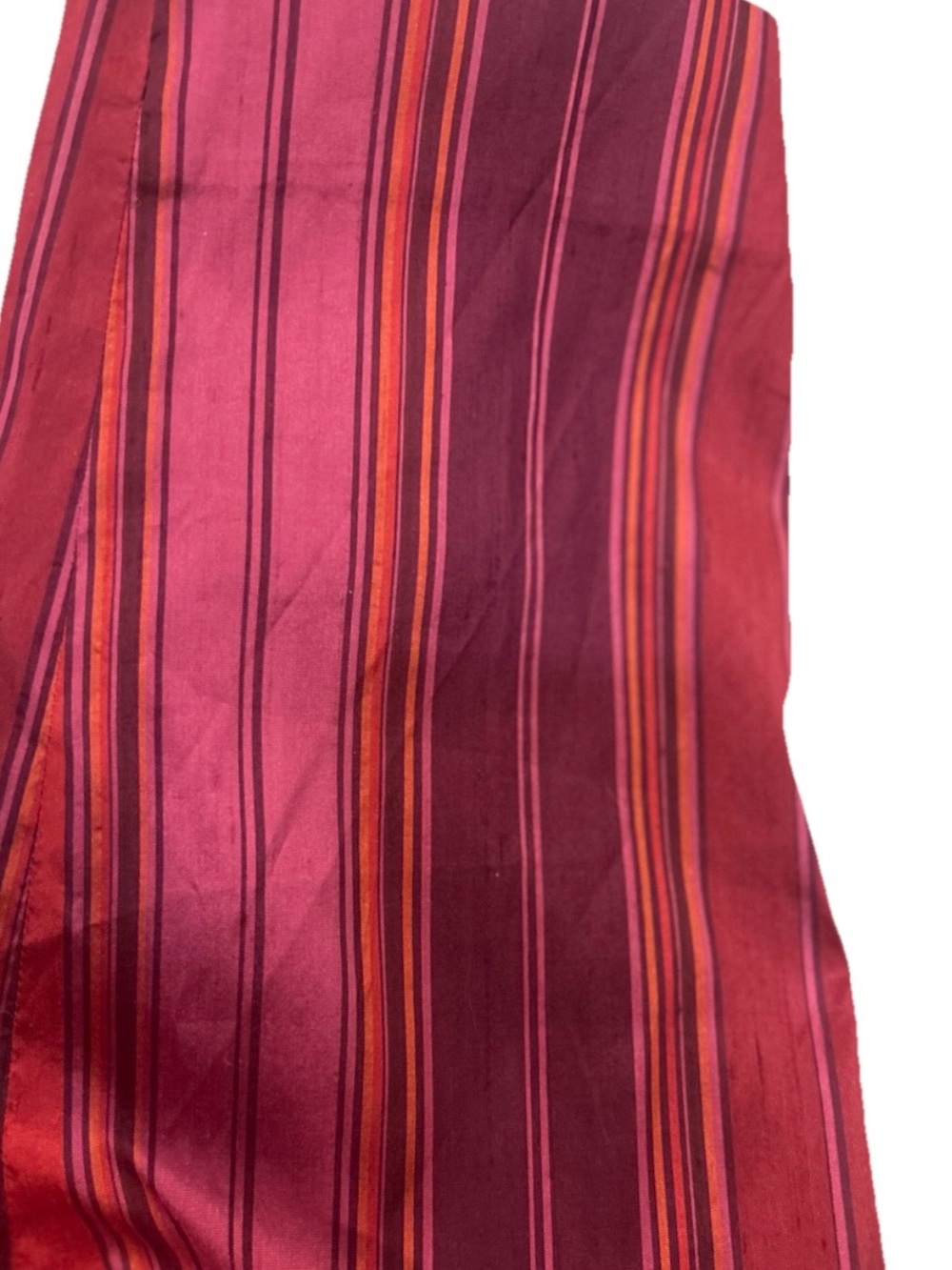 Jones New York Silk Striped Pants NWT Sz8 Raspberry Red Tailored Statement Pants - Picture 5 of 8